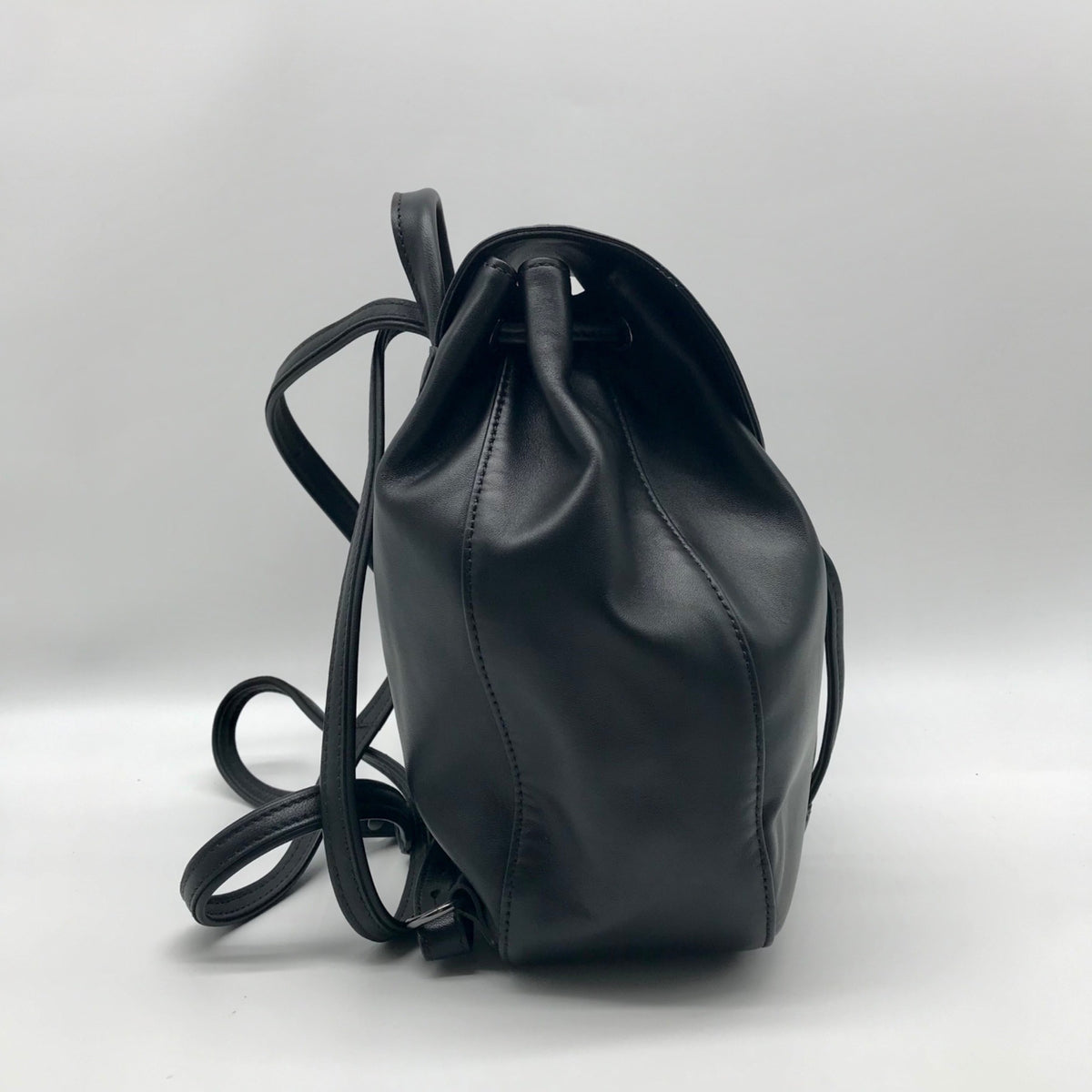 Longchamp Black Cavalcade Leather Backpack