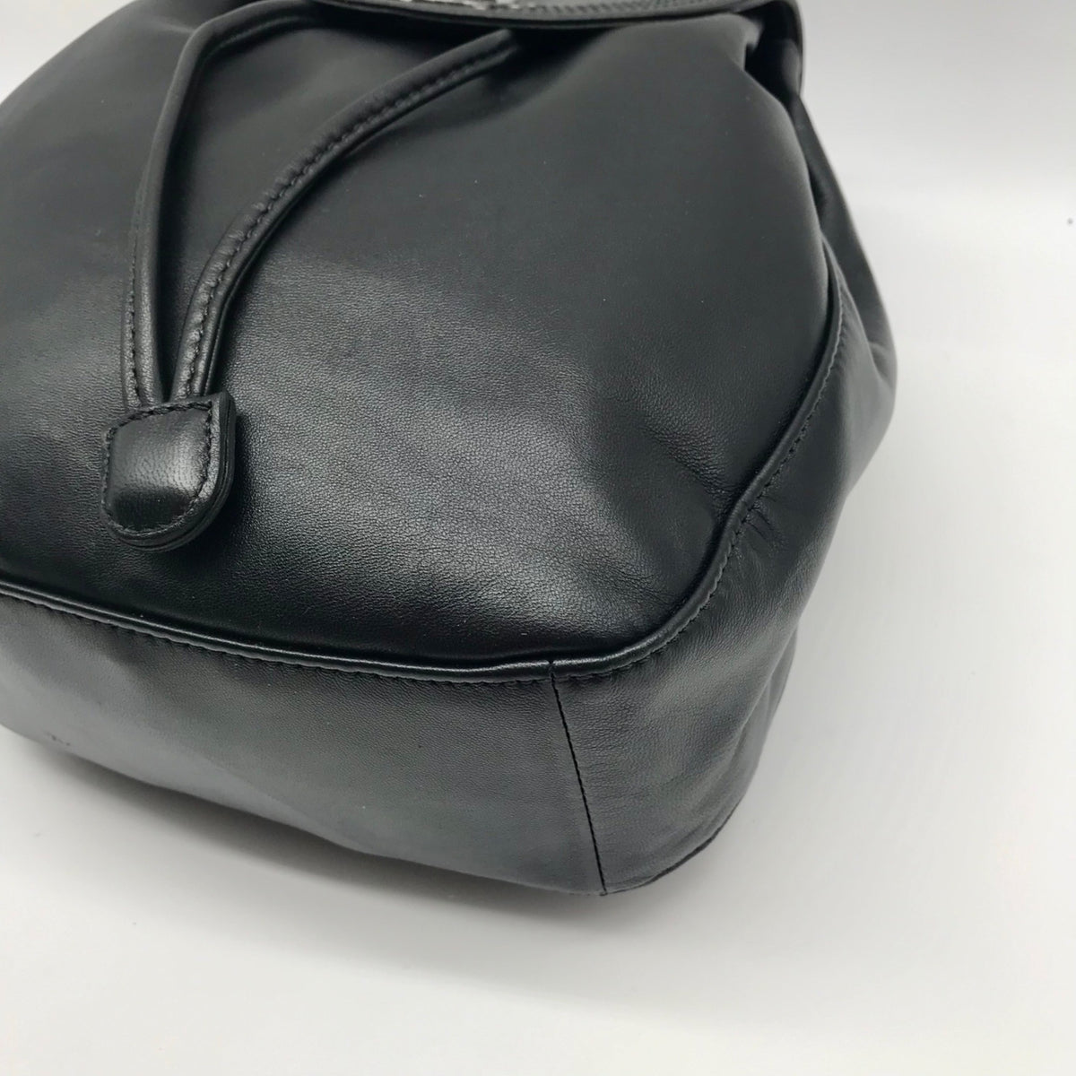 Longchamp Black Cavalcade Leather Backpack