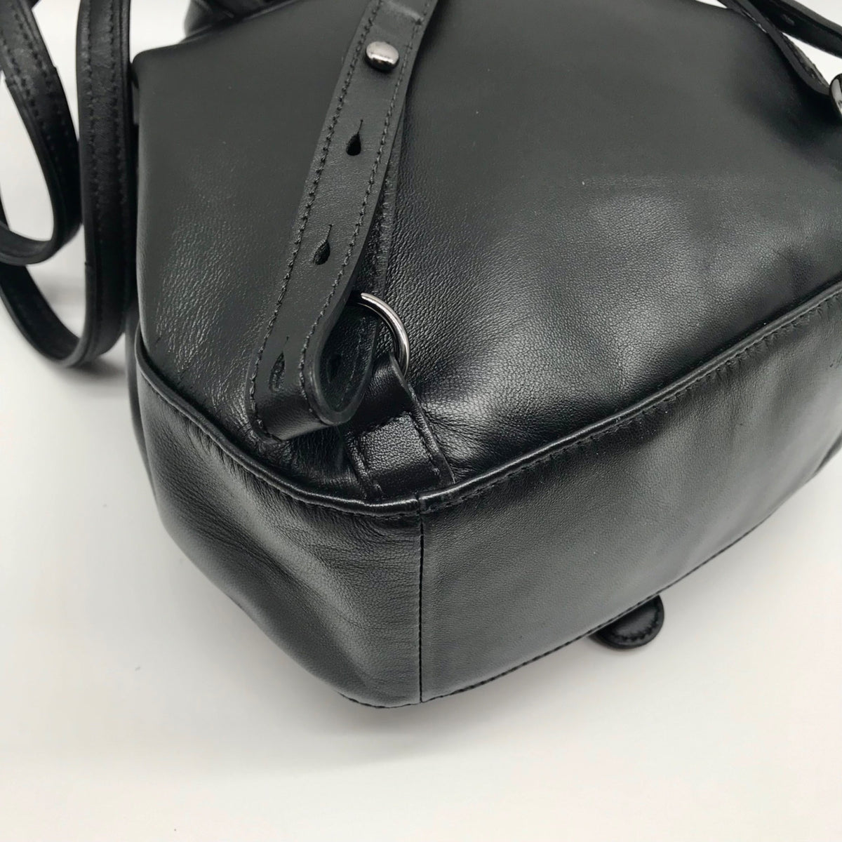 Longchamp Black Cavalcade Leather Backpack