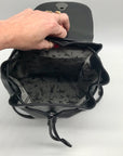 Longchamp Black Cavalcade Leather Backpack
