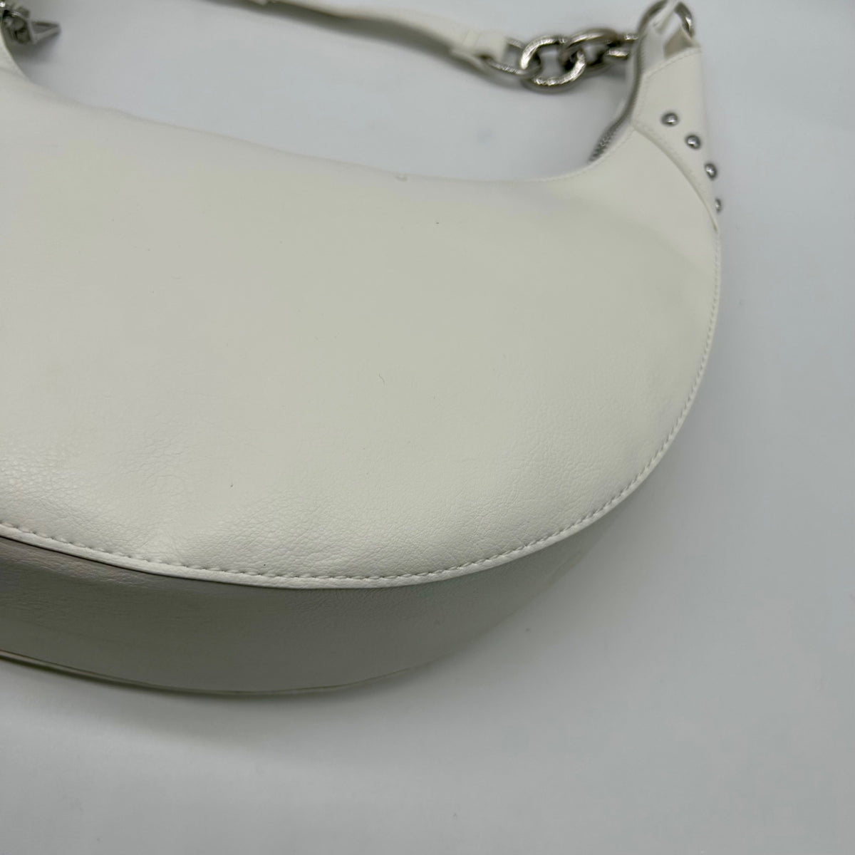 I.N.C. International Concepts Vanilla Faux Leather Giannaa Medium Stud Hobo Bag