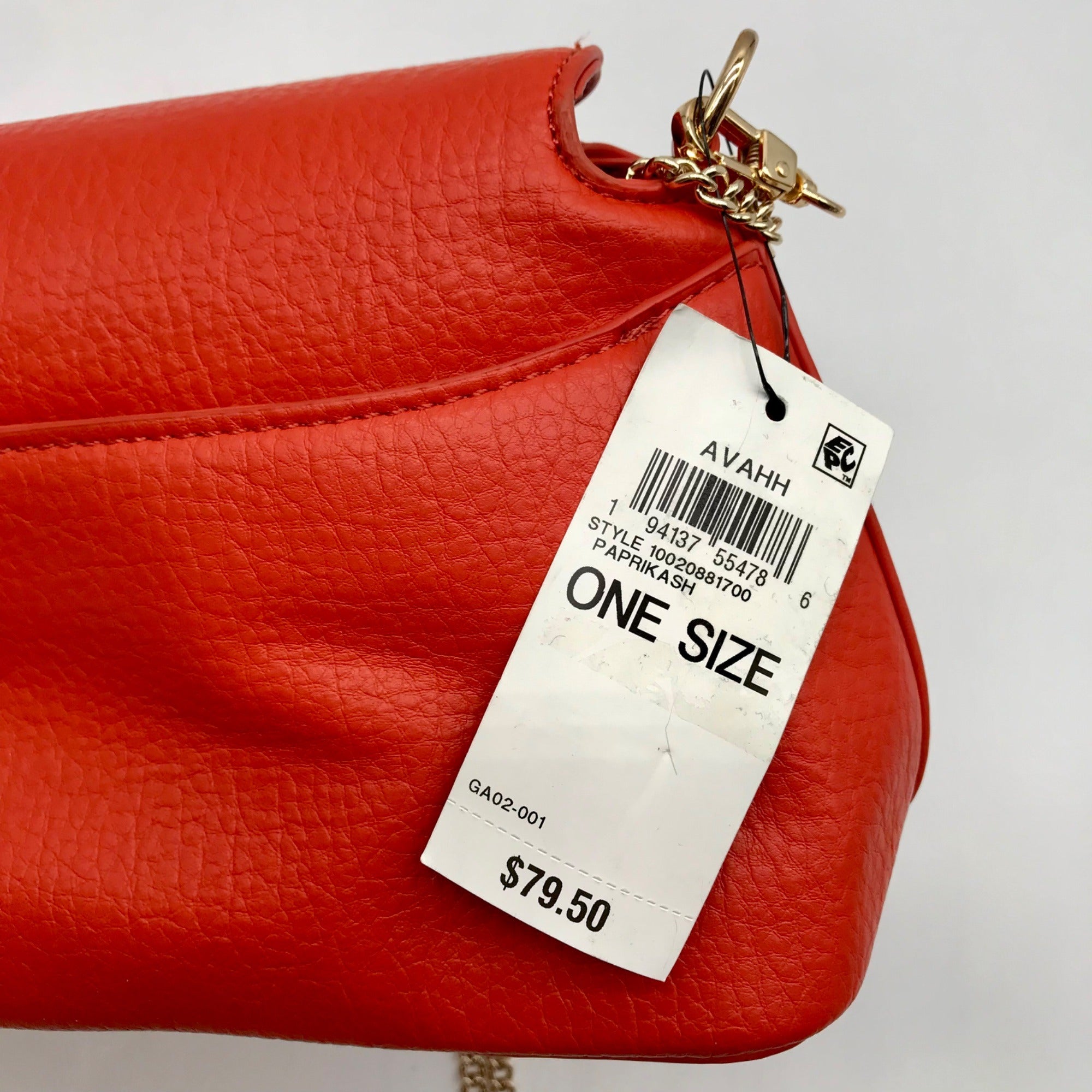 I.N.C. International Concepts Orange Avahh Sculpted Clutch Bag