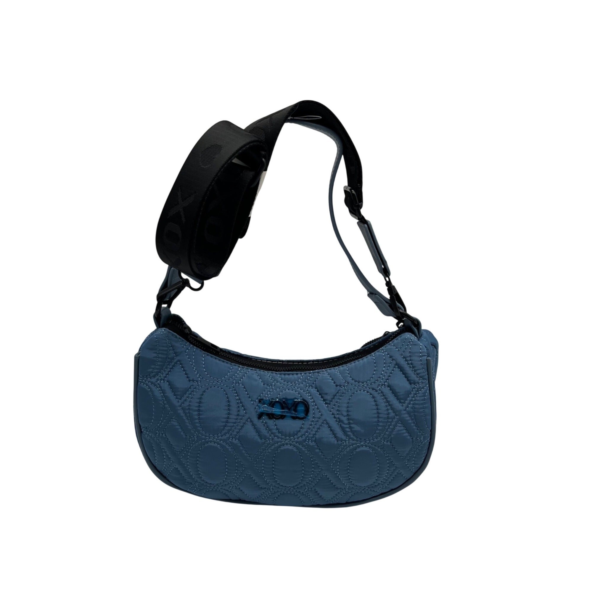 XOXO Blue Quilted Baguette Convertible Crossbody &amp; shoulder Bag