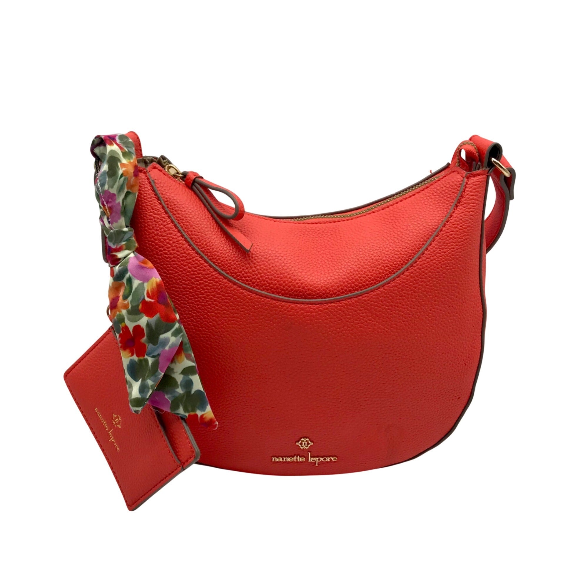 Nanette Leopore Orange Faux Leather Finley Crossbody bag