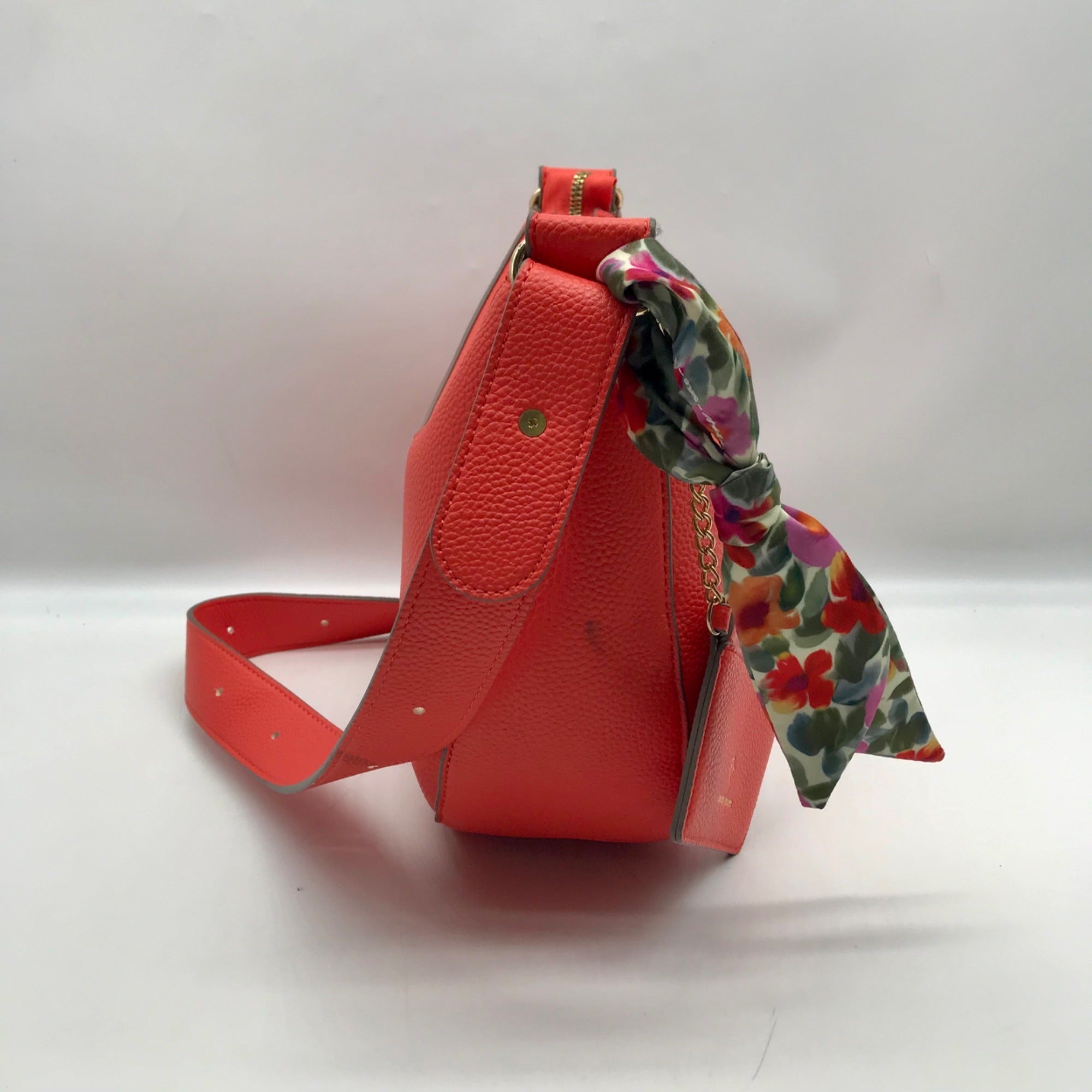 Nanette Leopore Orange Faux Leather Finley Crossbody bag