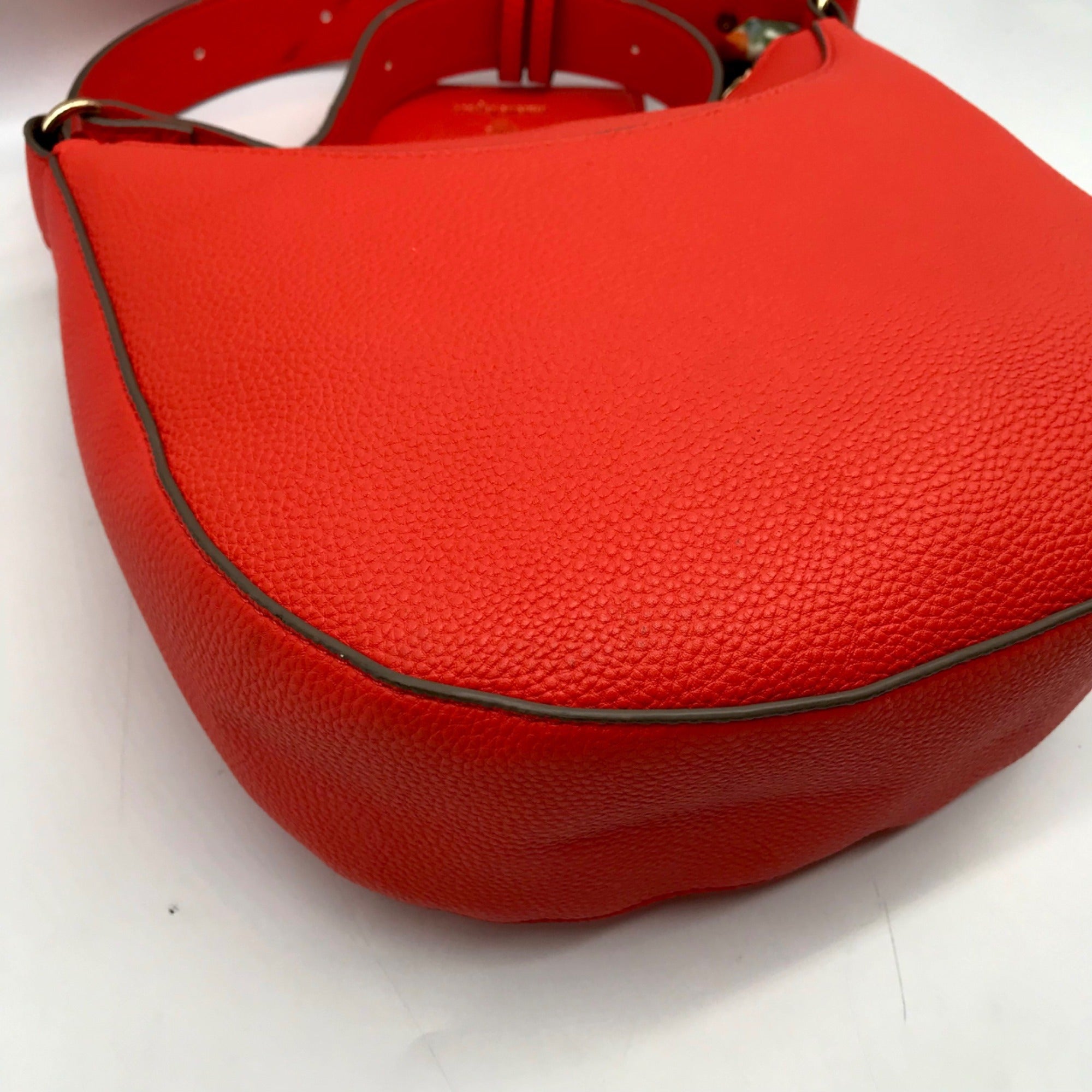 Nanette Leopore Orange Faux Leather Finley Crossbody bag