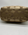 Coach Beige Monogram Print Fabric Tote Bag -F16175