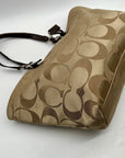 Coach Beige Monogram Print Fabric Tote Bag -F16175