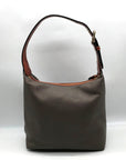 Dooney & Bourke Gray Pebbled Grain Leather Paige Sac Shoulder Bag
