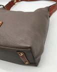 Dooney & Bourke Gray Pebbled Grain Leather Paige Sac Shoulder Bag