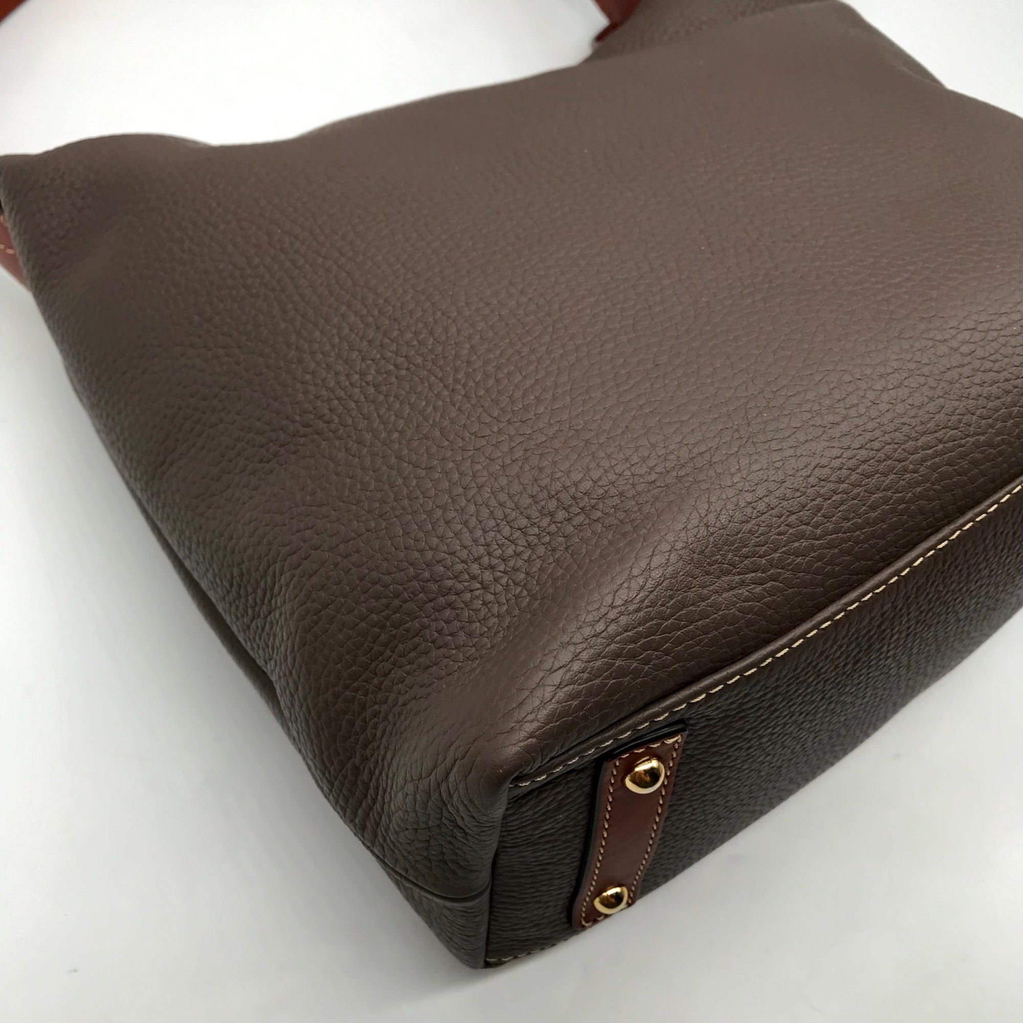 Dooney &amp; Bourke Gray Pebbled Grain Leather Paige Sac Shoulder Bag