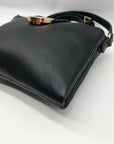 Michael Kors Black Leather Fulton Crossbody Bag