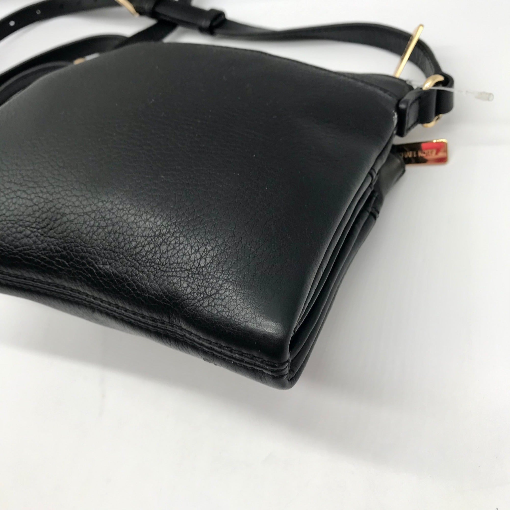Michael Kors Black Leather Fulton Crossbody Bag