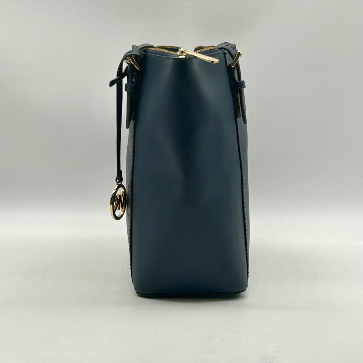 Michael Kors Navy Blue Saffiano Leather Shoulder Bag