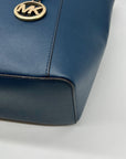 Michael Kors Navy Blue Saffiano Leather Shoulder Bag