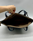 Michael Kors Navy Blue Saffiano Leather Shoulder Bag