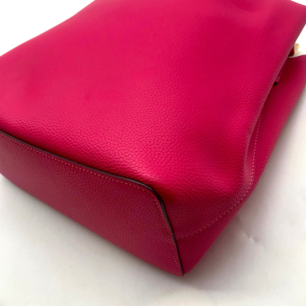 Coach Hot Pink Pebbled Leather Town Bucket Bag-91122