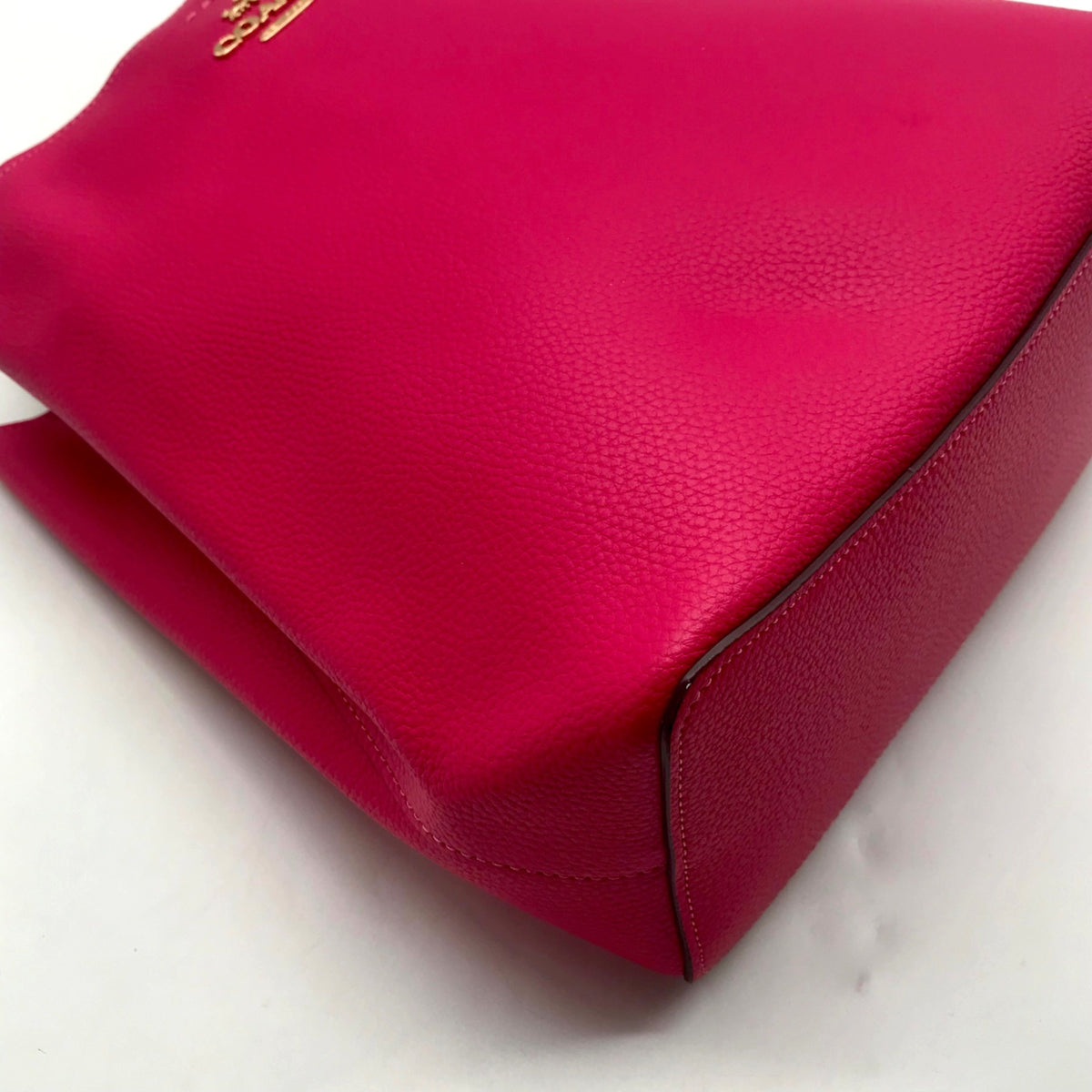 Coach Hot Pink Pebbled Leather Town Bucket Bag-91122