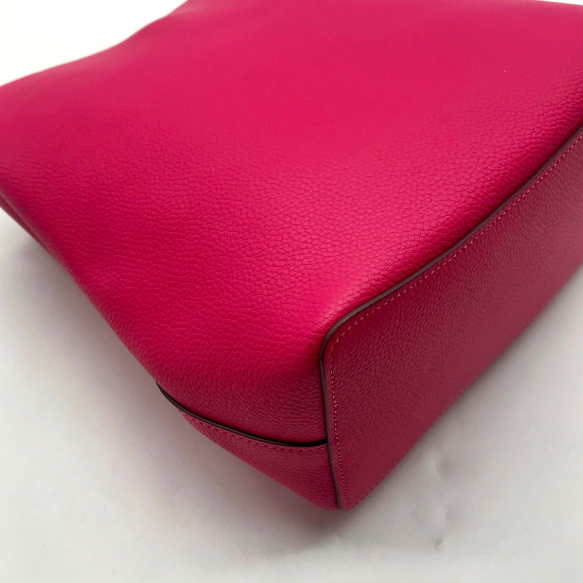 Coach Hot Pink Pebbled Leather Town Bucket Bag-91122