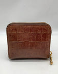Mui Mui Brown Crocodile Print Wallet