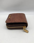 Mui Mui Brown Crocodile Print Wallet