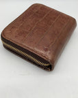 Mui Mui Brown Crocodile Print Wallet
