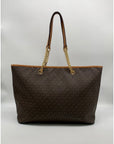 Michael Kors Brown Monogram Coated Canvas Jet Set Chain Strap Tote Bag