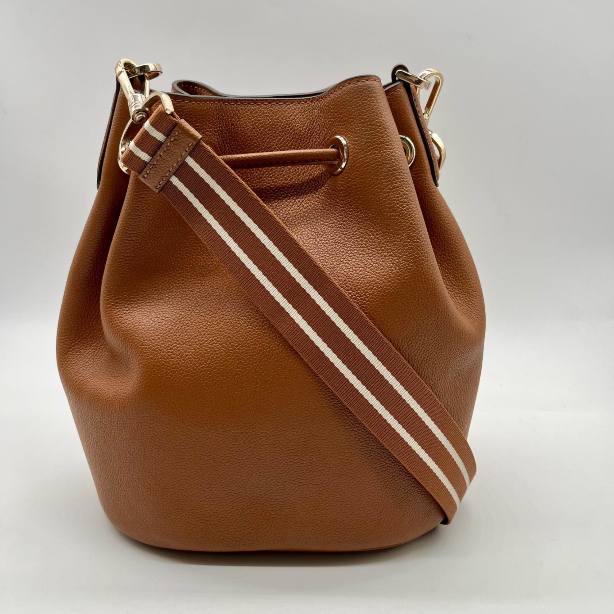 Kate Spade Brown Pebbled Leather Rosie Bucket Bag