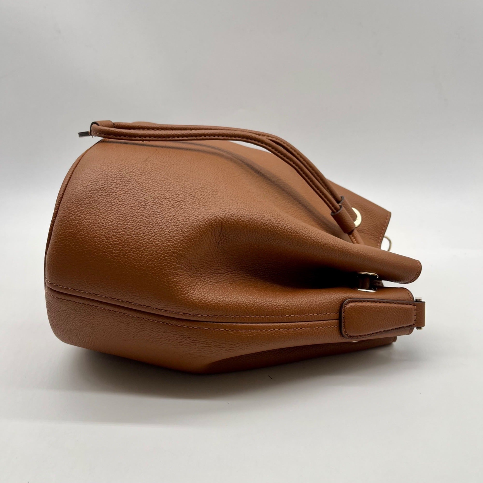 Kate Spade Brown Pebbled Leather Rosie Bucket Bag