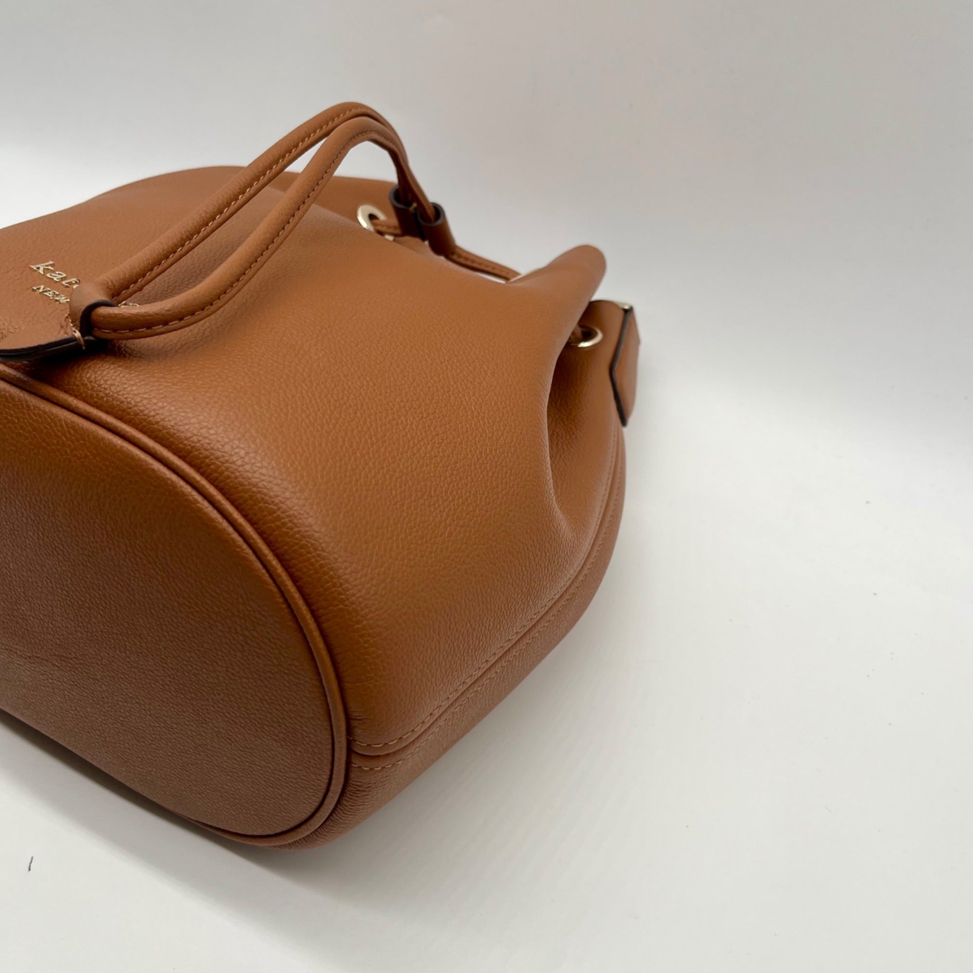 Kate Spade Brown Pebbled Leather Rosie Bucket Bag