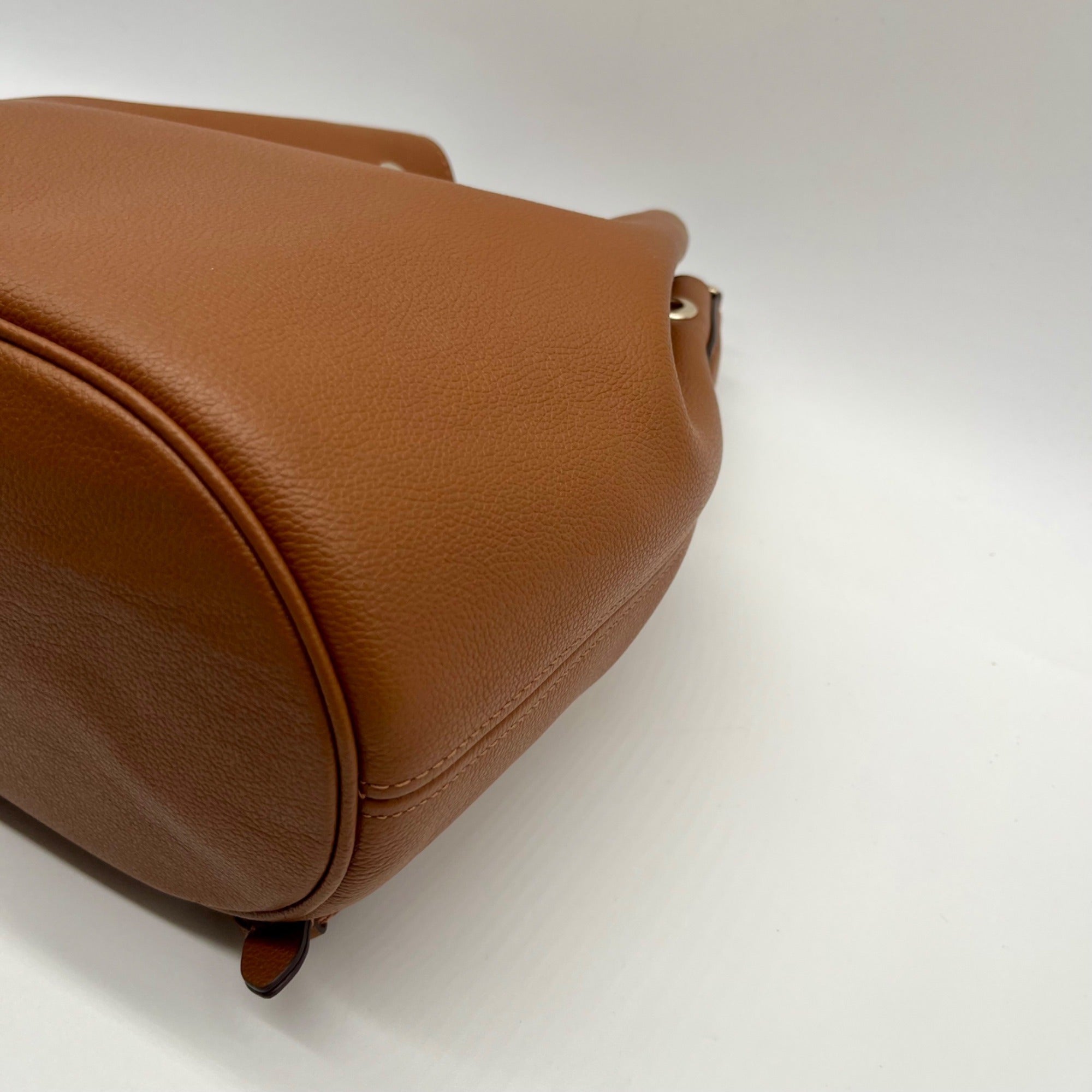Kate Spade Brown Pebbled Leather Rosie Bucket Bag