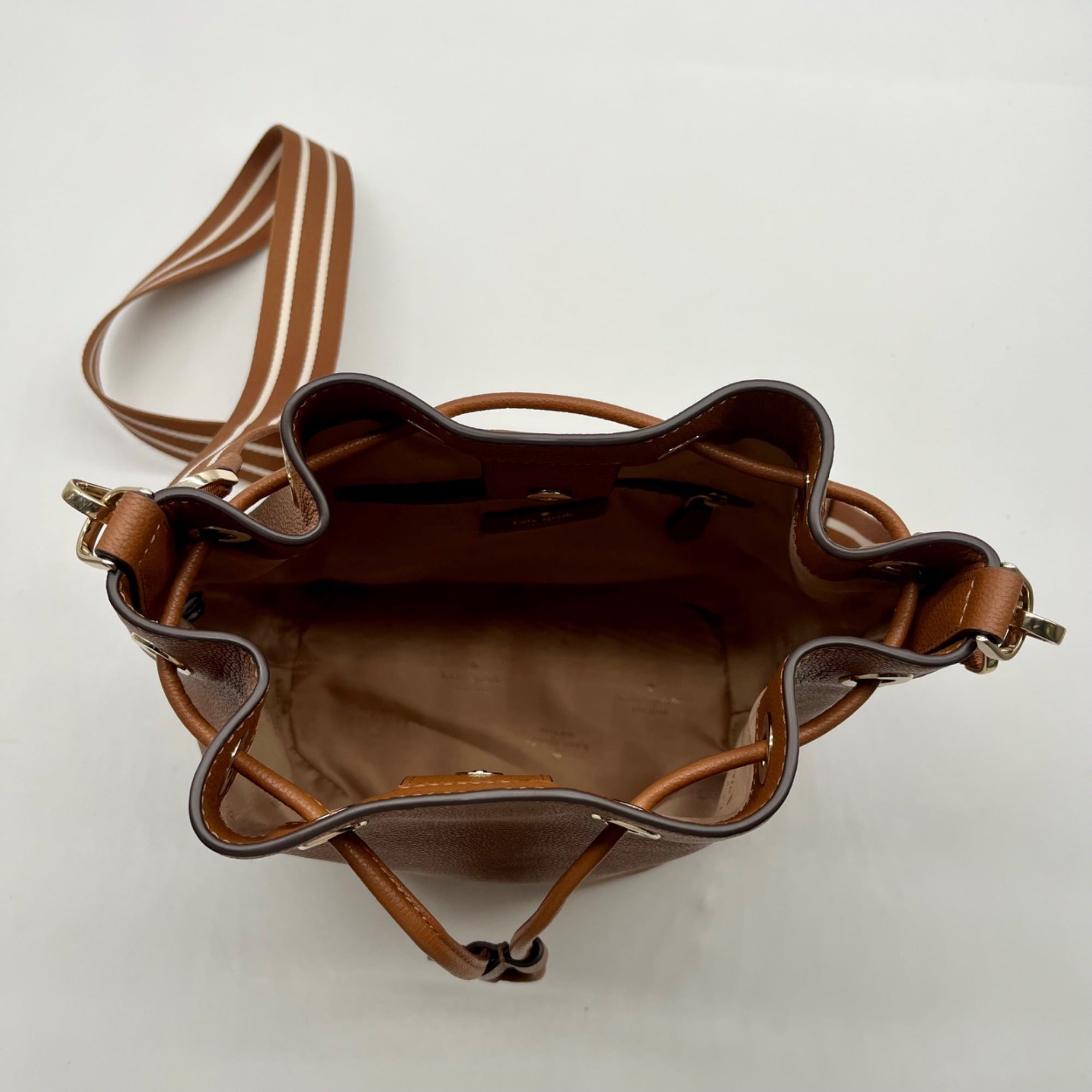Kate Spade Brown Pebbled Leather Rosie Bucket Bag