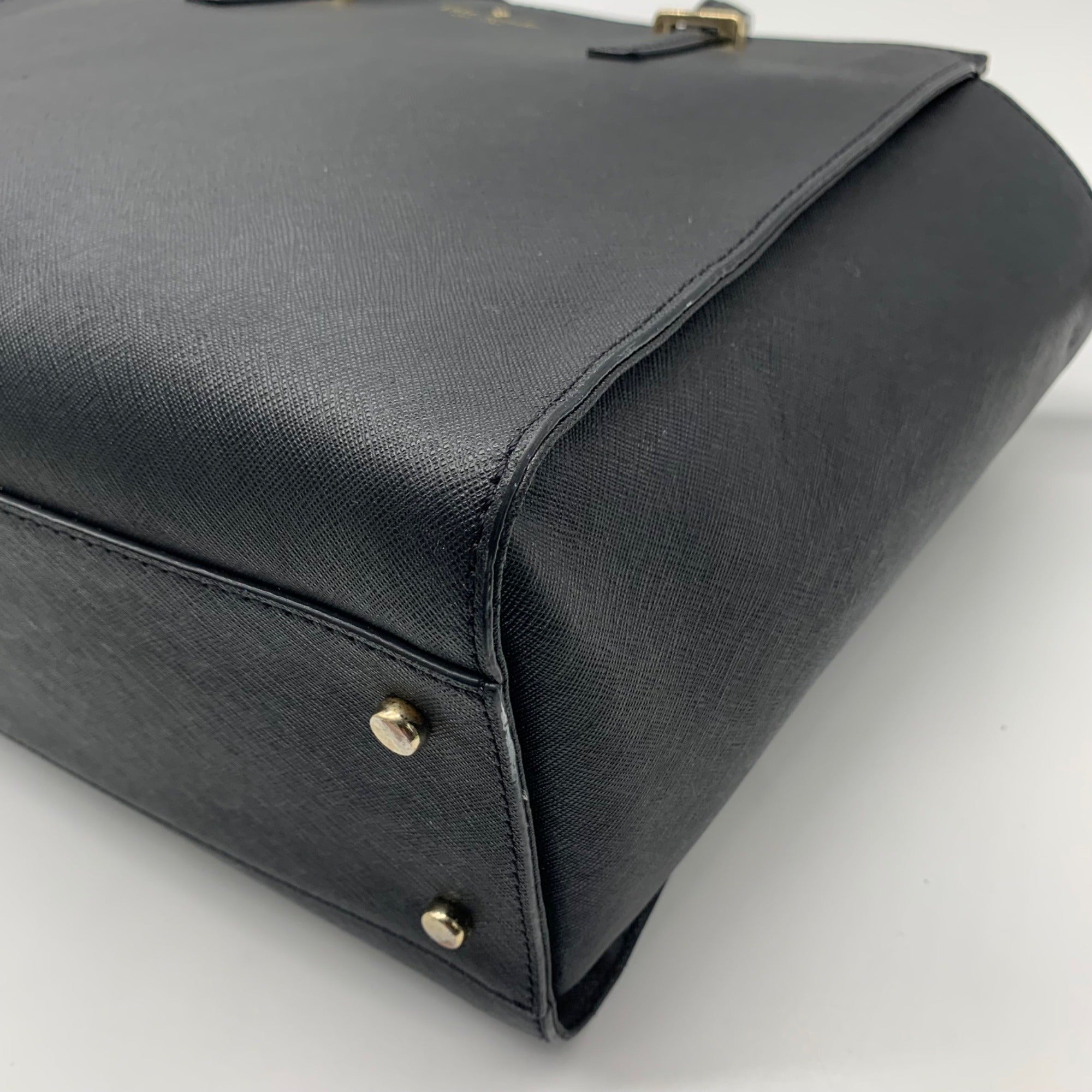 Kate Spade Black Saffiano Leather Large Cedar Street Hayden Satchel