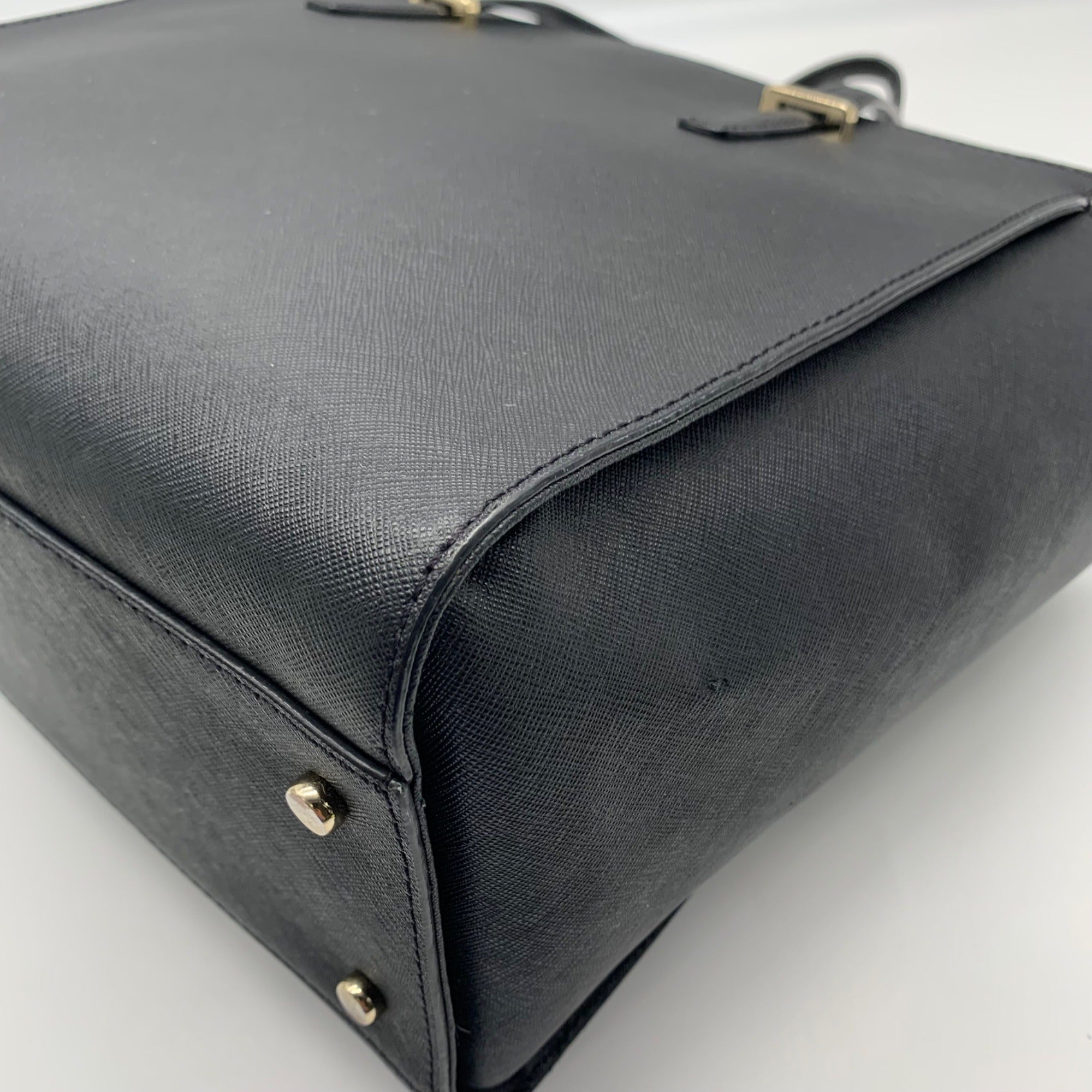 Kate Spade Black Saffiano Leather Large Cedar Street Hayden Satchel