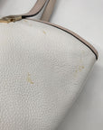 Kate Spade White Pebbled Leather Taren Oliver Street Tote Bag