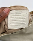 Coach White Perforated Leather Shoulder Bag
