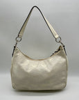Coach White Perforated Leather Shoulder Bag