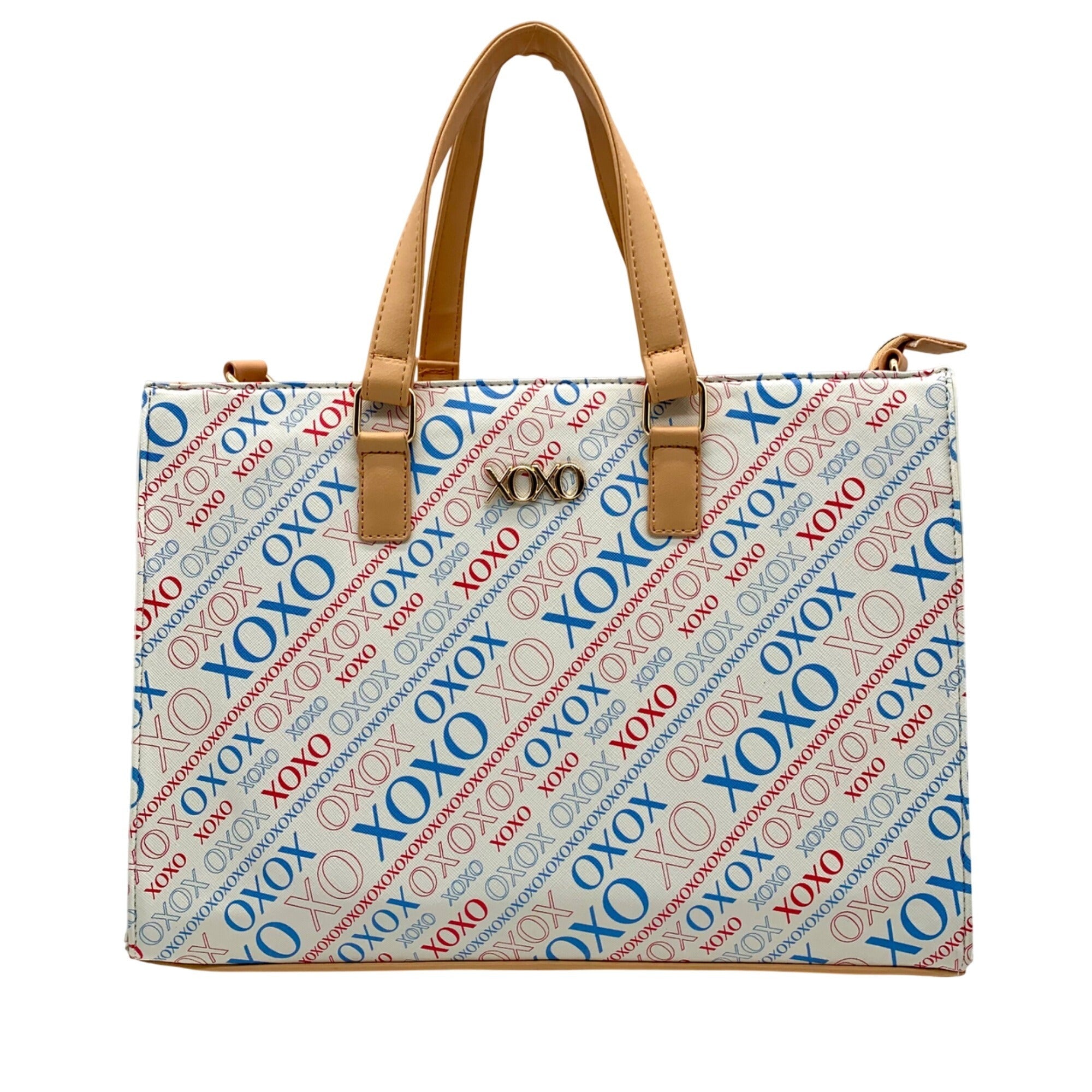 Xoxo White All-over Print Satchel Bag