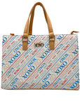 Xoxo White All-over Print Satchel Bag