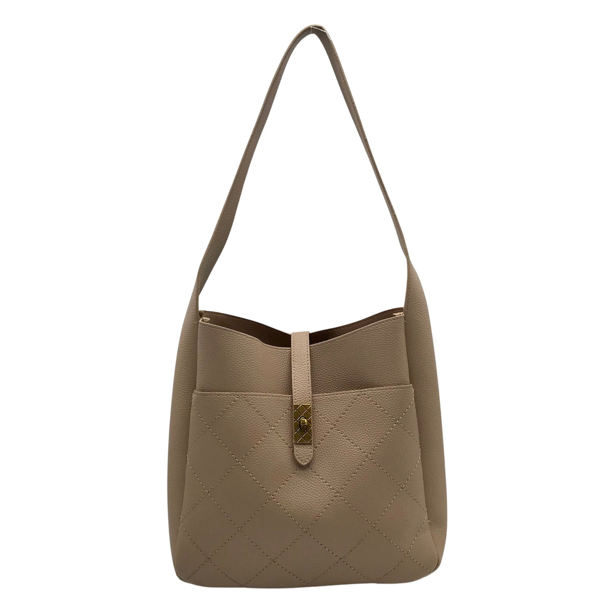 Like Dreams Taupe Big City Grace Shoulder Bag