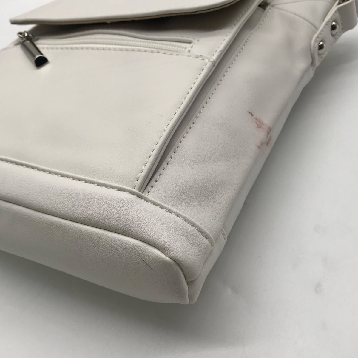 Giani Bernini White Nappa Leather Venice Crossbody Bag
