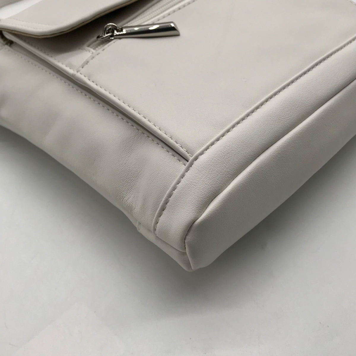 Giani Bernini White Nappa Leather Venice Crossbody Bag