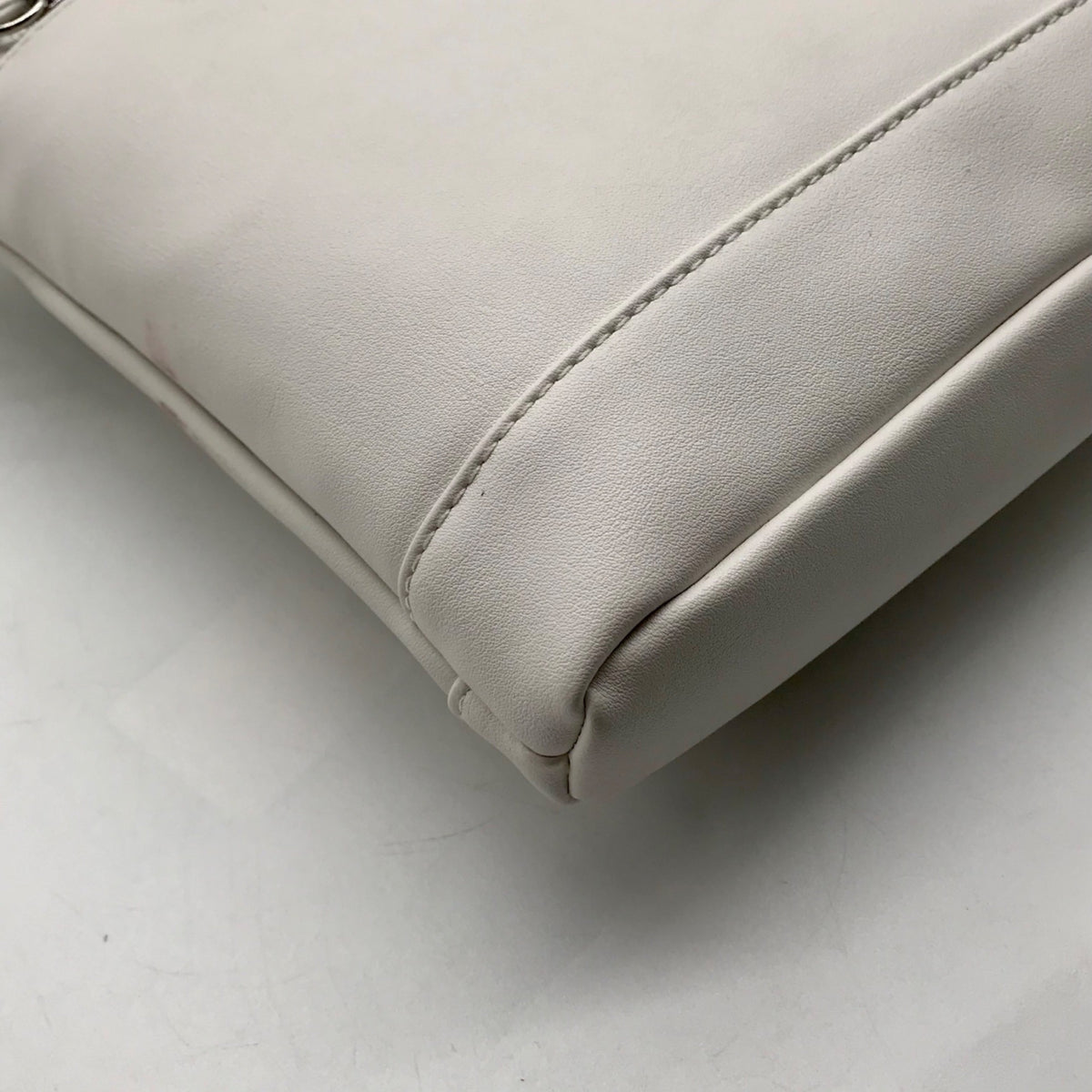 Giani Bernini White Nappa Leather Venice Crossbody Bag