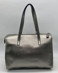 Guess Silver Faux Leather Delaney Small Classic Tote Bag