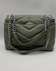 Rebecca Minkoff Green Quilted Leather Edie Maxi Shoulder Bag