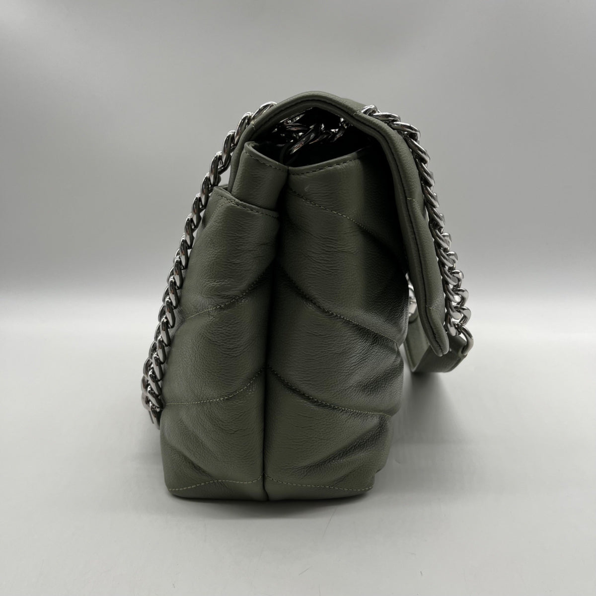 Rebecca Minkoff Green Quilted Leather Edie Maxi Shoulder Bag