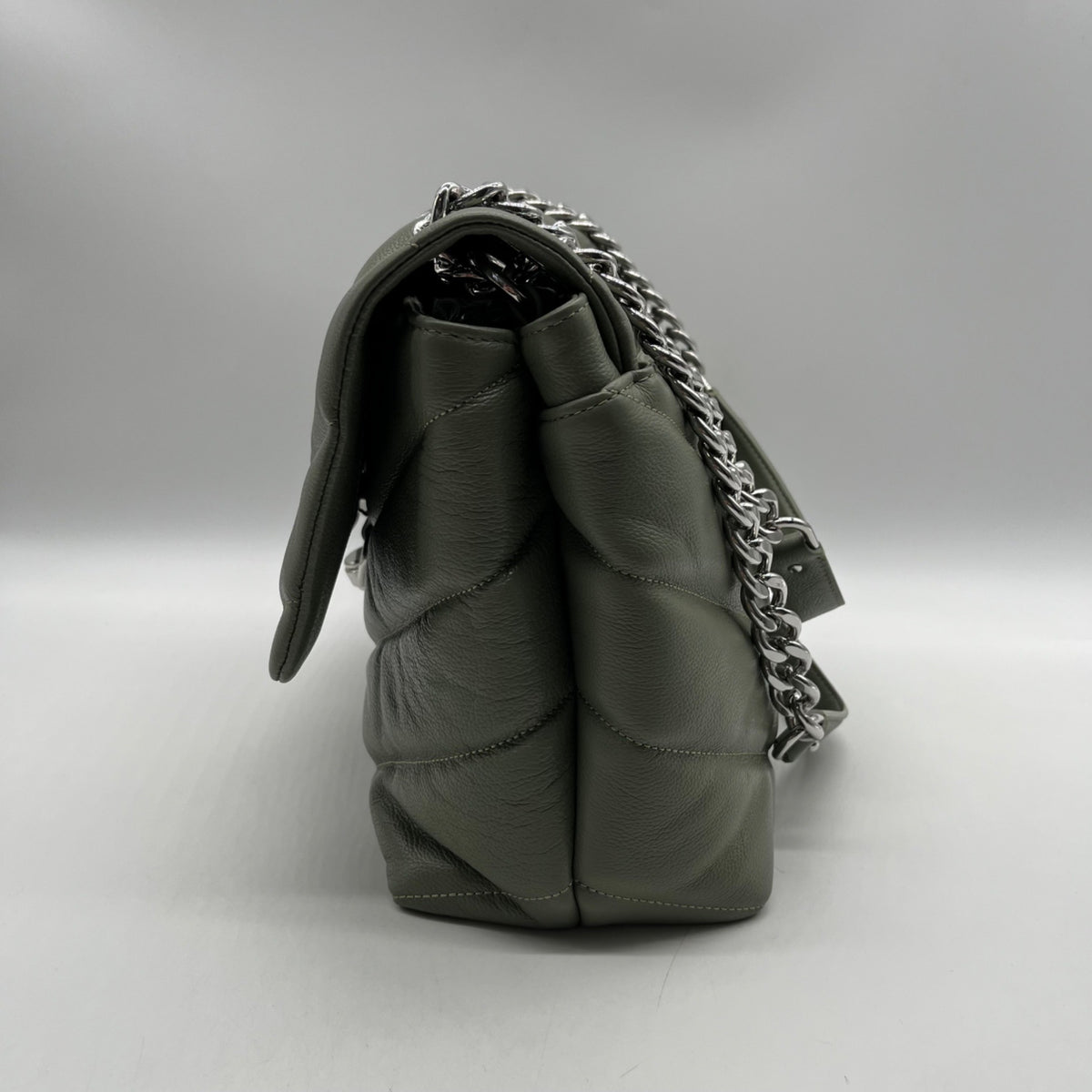 Rebecca Minkoff Green Quilted Leather Edie Maxi Shoulder Bag