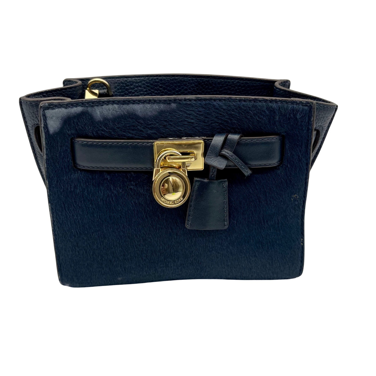 Michael Kors Blue Leather Hamilton Traveler Crossbody Bag