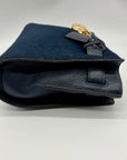Michael Kors Blue Leather Hamilton Traveler Crossbody Bag