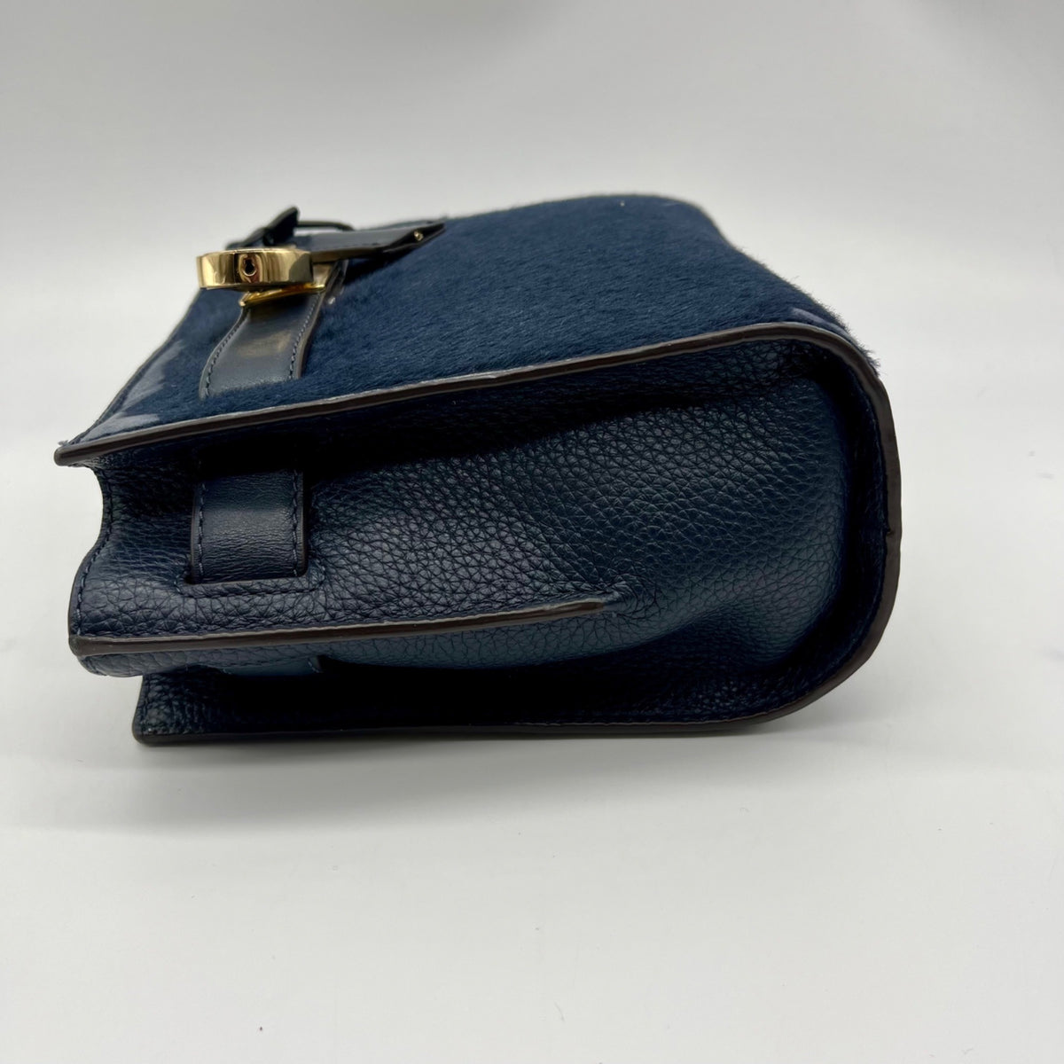 Michael Kors Blue Leather Hamilton Traveler Crossbody Bag